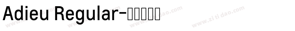 Adieu Regular字体转换